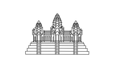 Fototapeta premium angkor wat cambodia coat of arms