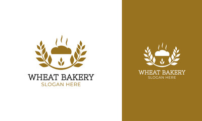 Wheat bakery logo design for bread store label