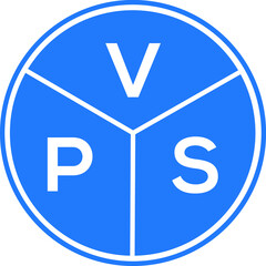 VPS letter logo design on black background. VPS  creative initials letter logo concept. VPS letter design.
