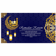 Ramadan kareem. Islamic background design with  ornament