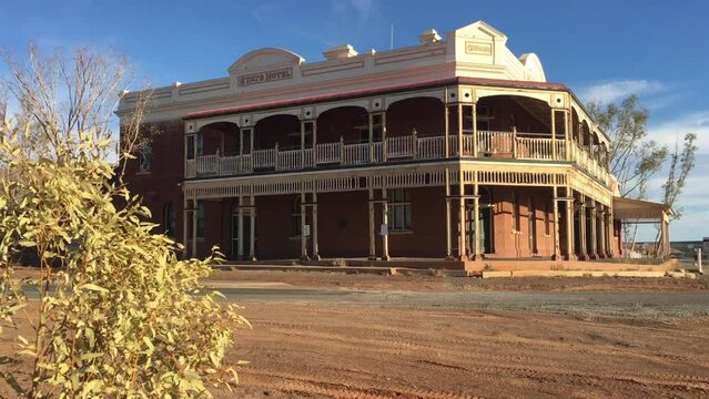 Abandoned State Hotel in Gwalia gold mine ghost town Western Australia