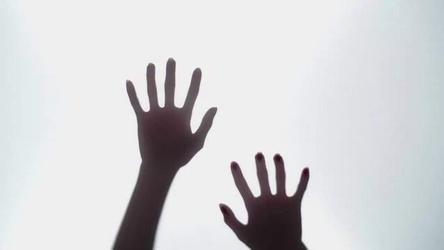 Abstract And Spooky Defocused Hand On White Background
