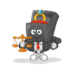 ring box lawyer cartoon. cartoon mascot vector