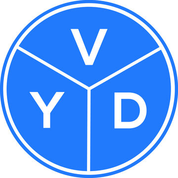 VYD letter logo design on white background. VYD  creative circle letter logo concept. VYD letter design.