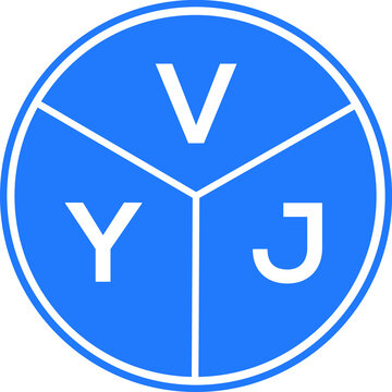 VYJ letter logo design on white background. VYJ creative circle letter logo concept. VYJ letter design. 