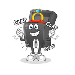 ring box applause illustration. character vector