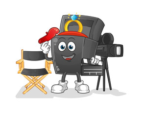 ring box director mascot. cartoon vector