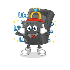 ring box give lots of likes. cartoon vector