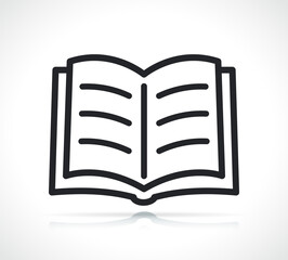 open book thin line icon
