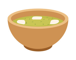 green soup in bowl