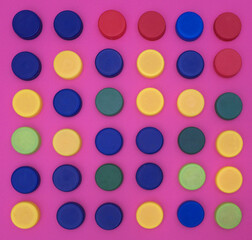Plastic bottle caps, concept, background art ... 