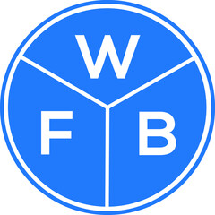 WFB letter logo design on white background. WFB  creative circle letter logo concept. WFB letter design.