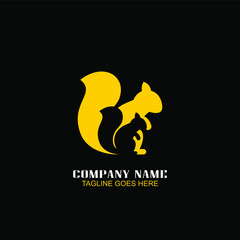 Rabbit logo design. Vector illustration of two rabbits.