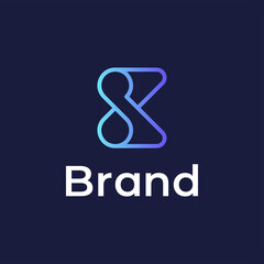 Initial Letter K Monogram Logo, Initial Letter Logo For Your Company Name, Alphabet Logo Template Ready For Use, Modern Initial Logo
