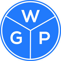 WGP letter logo design on white background. WGP  creative circle letter logo concept. WGP letter design.