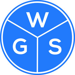 WGS letter logo design on white background. WGS  creative circle letter logo concept. WGS letter design.