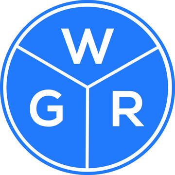 WGR letter logo design on white background. WGR  creative circle letter logo concept. WGR letter design.