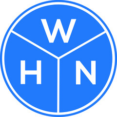 WHN letter logo design on black background. WHN  creative initials letter logo concept. WHN letter design.