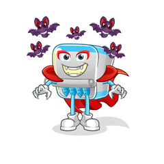 canned fish Dracula illustration. character vector