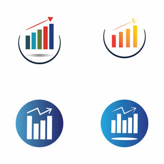 Graph Icon in trendy flat style isolated on white . Chart bar symbol for your web site design  logo  app  UI.