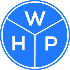 WHP letter logo design on black background. WHP  creative initials letter logo concept. WHP letter design.