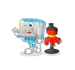 Fototapeta premium canned fish fashion designer vector. cartoon character