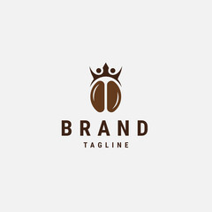 Family coffee king logo icon design template