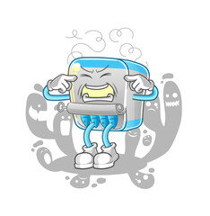 depressed canned fish character. cartoon vector