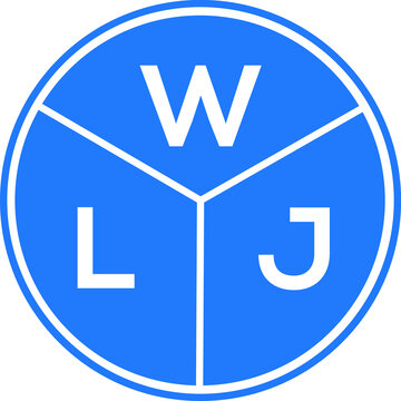 WLJ letter logo design on white background. WLJ  creative circle letter logo concept. WLJ letter design.