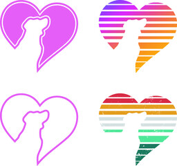 dog silhouette  vector