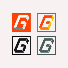 letter G Steel logo - 3d logo