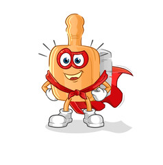 Obraz premium wooden brush heroes vector. cartoon character