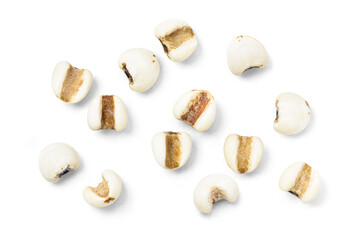 Job's tears (Adlay millet) seeds isolated on white background.