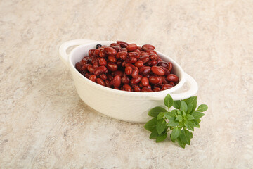 Red kidney bean in the bowl