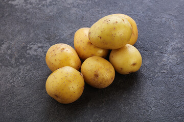 Raw small organic baby potato