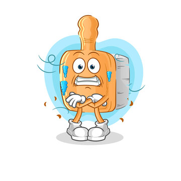 recommend clip art: wooden brush cold illustration. character vector