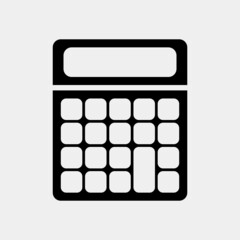 Calculator icon in solid style, use for website mobile app presentation