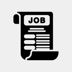 Job offer icon in solid style, use for website mobile app presentation