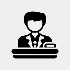 Boss icon in solid style, use for website mobile app presentation