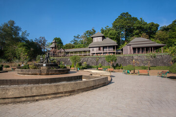 Rattana Rangsan Palace, is a modern replica of a 19th-century palace with Ranong history exhibits and paths in tree-filled gardens in Ranong Province, Thailand