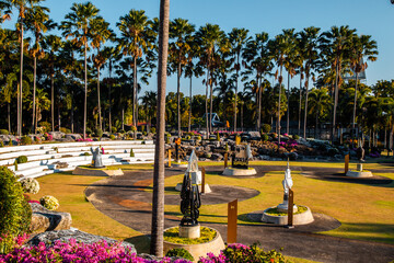 Obraz premium Royal Park Rajapruek, botanical garden and pavilion in Chiang Mai, Thailand