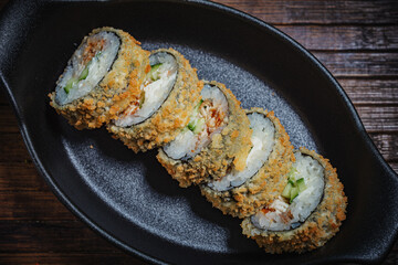 Sushi- delicious menu Fastfood- restaurant concept