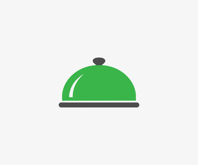 Obraz premium Food dish icon. Food dome icon design vector template.