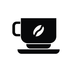 Silhouette A Cup of Coffee Design. Perfect for icon, logo, template, etc. Food and Drink. Vector eps.10