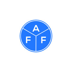 AFF letter logo design on white background. AFF  creative circle letter logo concept. AFF letter design.