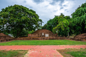 Ancient buddha figures in (SRI SUKHOT) temple is an ancient buddhist temple in Chan Palace is a Buddhist temple It is a major tourist attraction in Phitsanulok,Thailand.