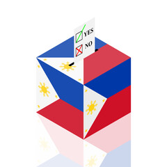 philippines ballot box. vector illustration