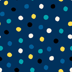 Seamless Polka Dot pattern. Abstract texture with paper cut small circles. Dotted background.