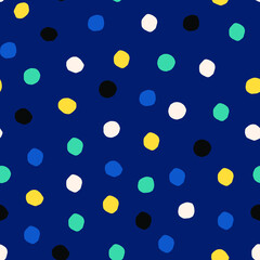 Seamless Polka Dot pattern. Abstract texture with paper cut small circles. Dotted background.