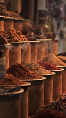 Orientalische Gewürze auf dem Markt in Dubai